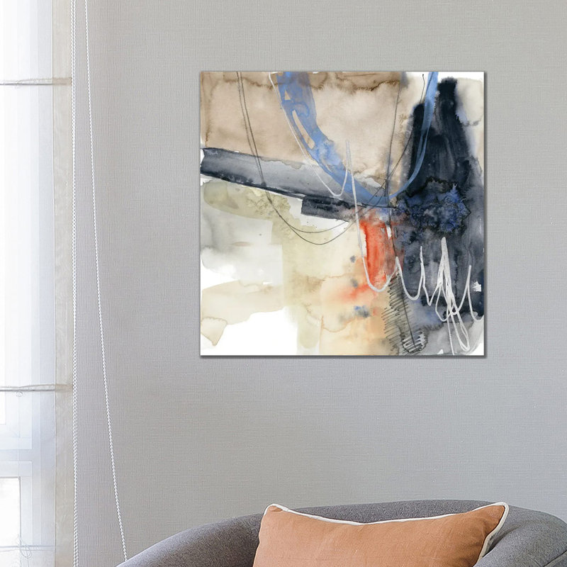Abstract Coordinates I by Jennifer Goldberger - Wrapped Canvas Painting, 66.04cm H x 66.04cm W x 1.91cm D