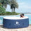 RELXTIME 2-person Oval Portable Massage Hot Tub, Integrated Non-Installation Inflatable Hot Tub With Drink Tray, Outdoor Inflatable Spa, 2 Filter Elements