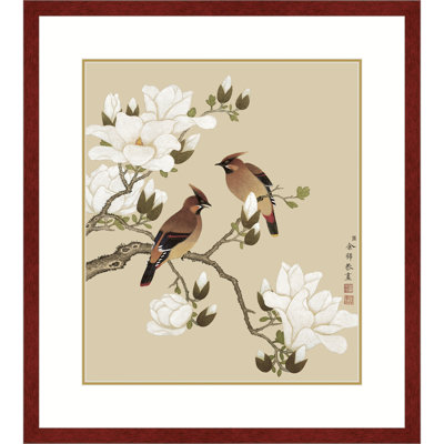 «Magnolia and Rosefinches» par Yu Zhi - reproduction d'un seul cadre