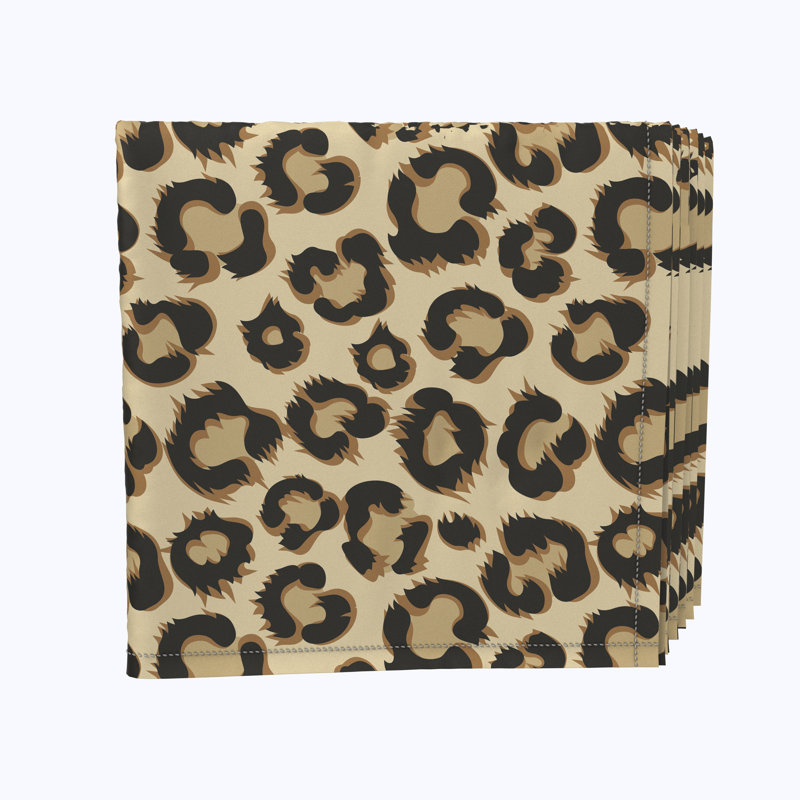 Polyester Animal Print Square Napkin