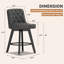 Tabouret de comptoir pivotant de 26 po avec pieds en bois-434926028-434926029-454454095