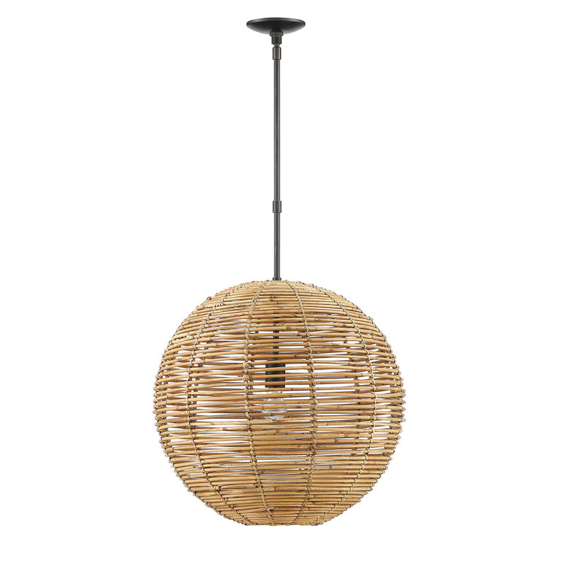 Luminaire suspendu en forme de globe à 1 lumière Laflin