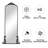 Wrought Iron Carved Rectangle Arched Full-Length Mirror