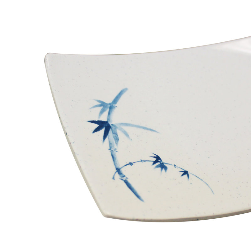 Bamboo Melamine Rectangular 6.81" Appetizer Plate