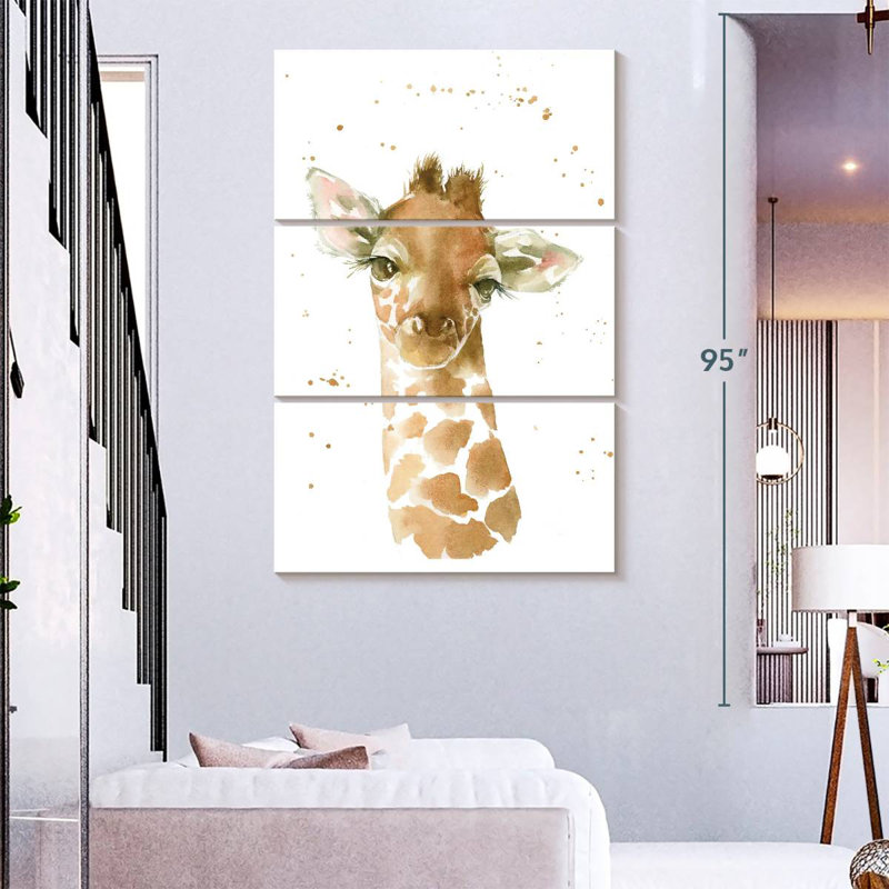 Brampt Light Baby Giraffe, 74" H x 48" W