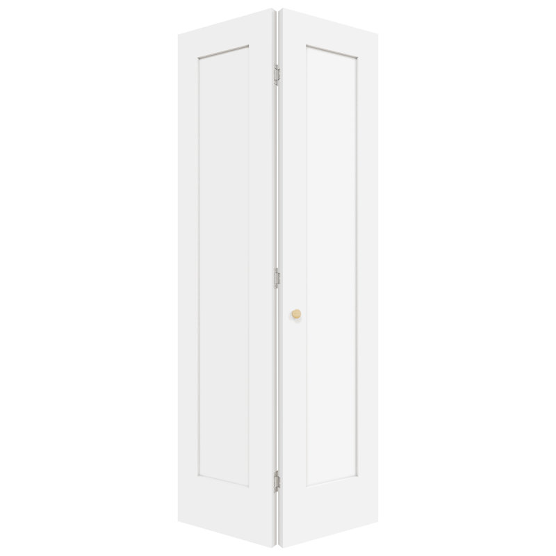 Porte intérieure de style shaker pliable à 1 panneau et avec quincaillerie d'installation, L 36 po x H 80 po