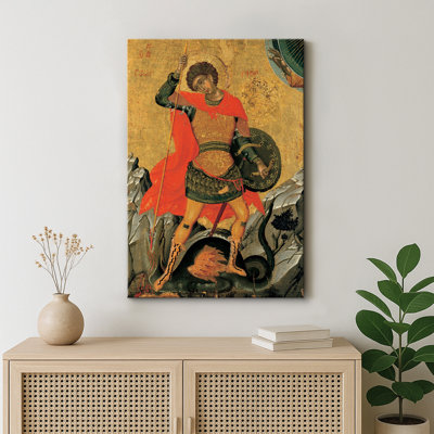 «Saint Michael Archangel», œuvre d'art, images de tueur de dragon confessionnel, impression sur toile encadrée