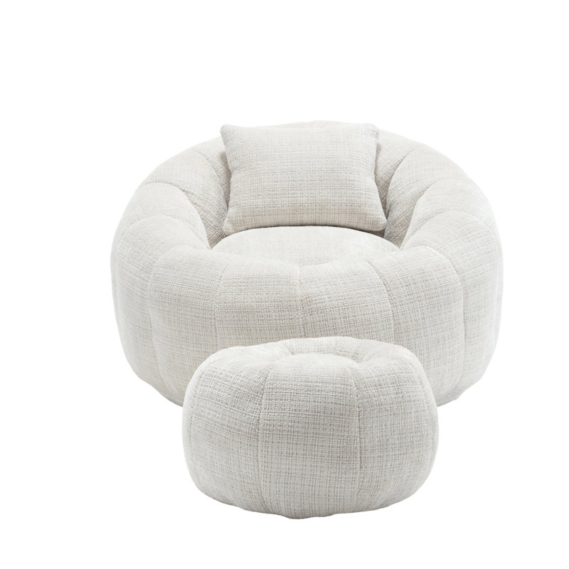 UNITED WE WIN Modern Bean Bag Chairs, Beige