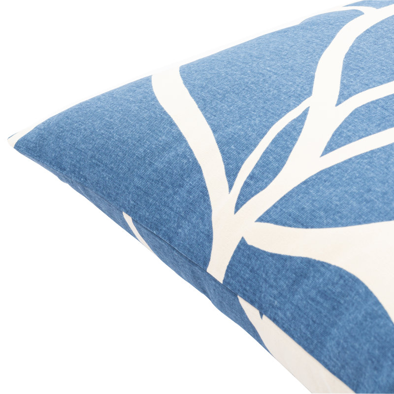 Coussin Natur C, 20 po x 20 po, Bleu foncé / beige