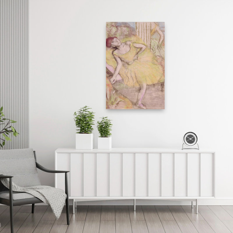 Danseuse Au Repos, C.1897-1900 Impression d'art mural contemporain abstrait impressionniste, H 36 po x l 24 po