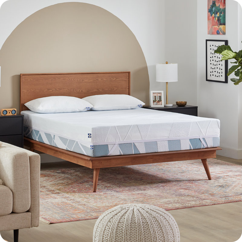 Sealy Dreamlife 2” Medium Gel Memory Foam Mattress Topper with Cooling Cover, Queen