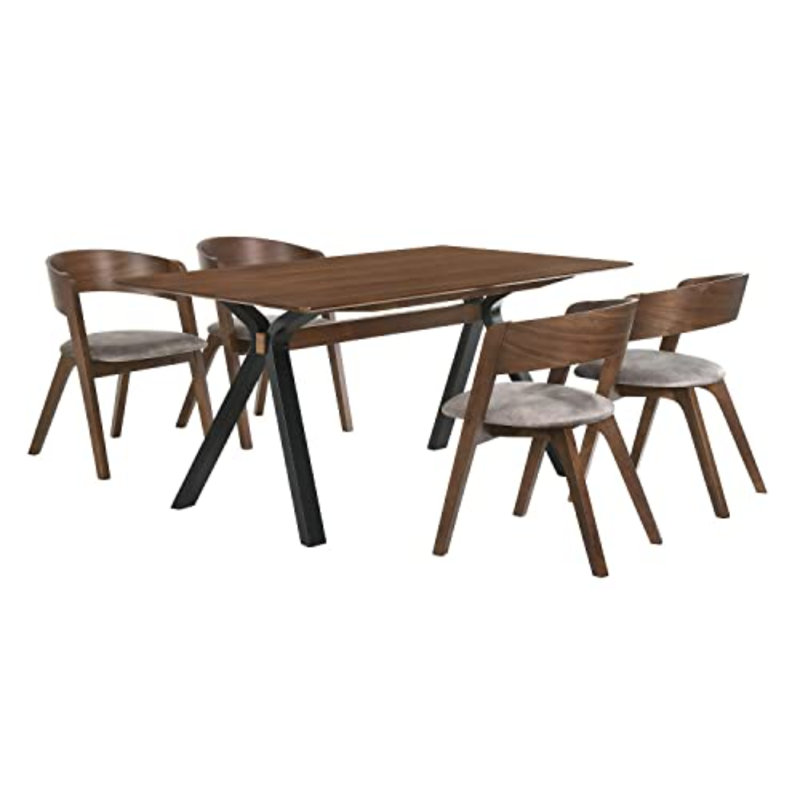 Ensemble de salle à manger 5 pièces Schoonover, Noyer