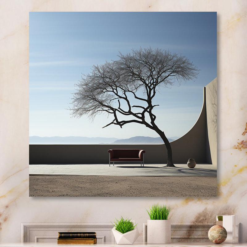 Photographie sereine moderne scandinave moderne sur toile, Toile tendue, H 16 po x l 16 po x P 1 po
