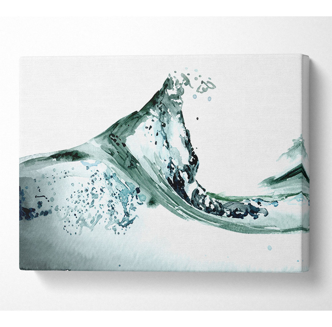 Wasserwelle Leinwand Aquarell