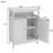 Bathroom Standing Storage Cabinet With Double Shutter Doors - White, Large Space, Painting, Easy Assembly White Shutters, , Smooth Storage, Simple Required