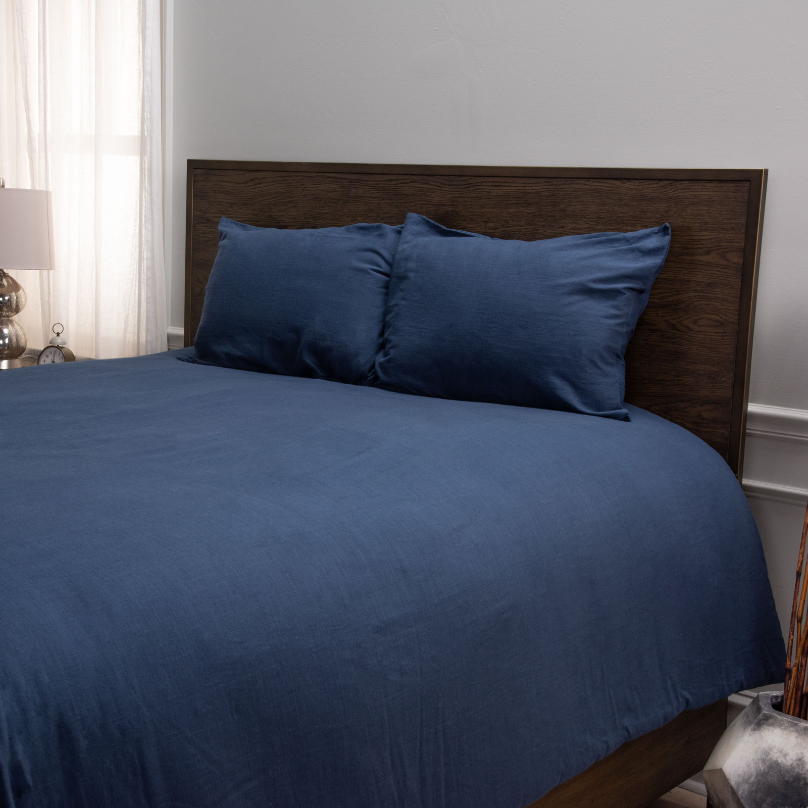 Zandy Comforter Set, Queen Comforter + 2 Standard Shams, Navy