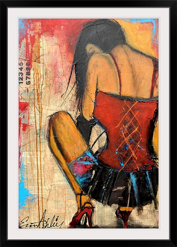 Ocilla Modern & Contemporary, 26" H x 20" W x 1" D, Black Framed
