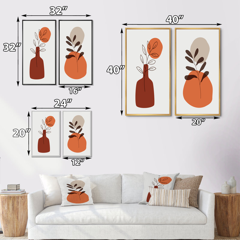 «Creative Creative Abstract Abstract in Retro Colors I», ensemble de 2 impressions, H 20 po x l 24 po x P 1 po