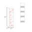 Armoire murale Cale, 4 tablettes, blanc