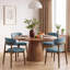 Ensemble de 2 chaises de salle à manger, chaises de cuisine rembourrées en tissu lin-725829344