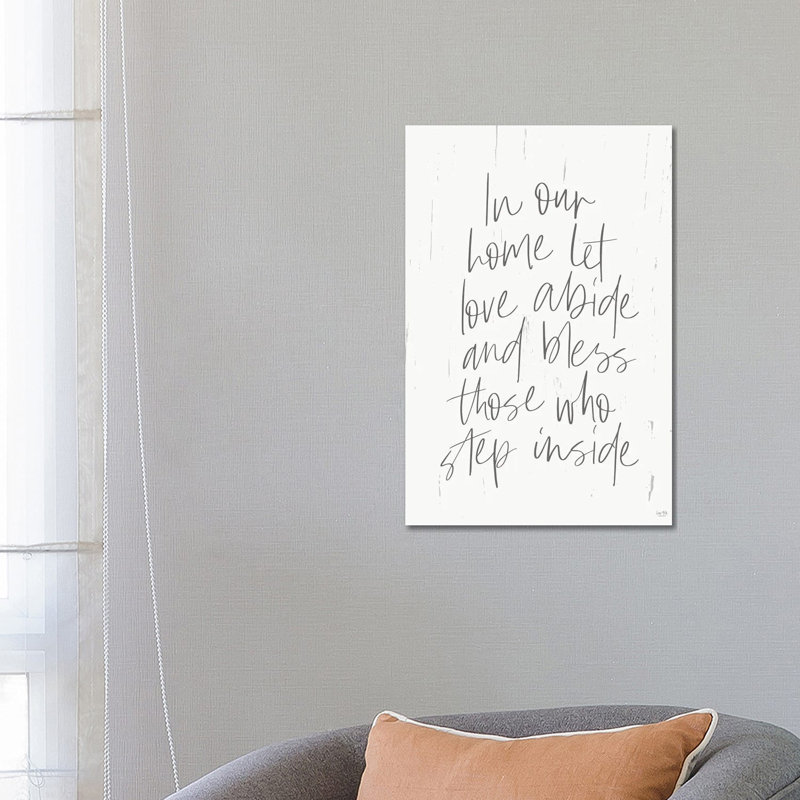 Let Love Abide by Lux + Me Designs - Wrapped Canvas Print, 66.04 cm H x 45.72 cm W x 3.175 cm D