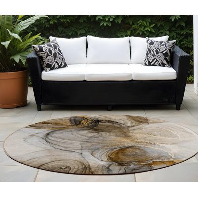 Tapis d'intérieur rond 8 po