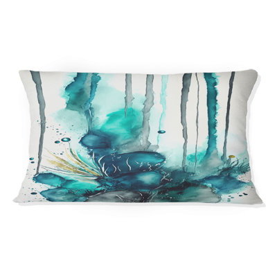 Coussin décoratif Tropical Turquoise Joyfulness V - Abstract