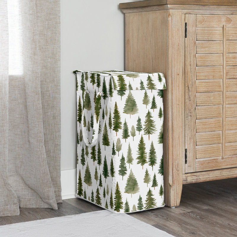 Panier à linge pliable avec poignées Woodland Pine Tree par Sweet Jojo Designs