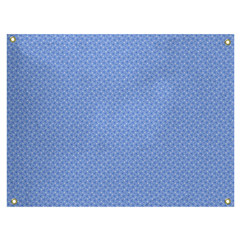 Tapisserie murale en polyester à treillis hexagonal, H 27,5 po x l 37,5 po, Bleu