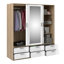 Norberto 3 Door Manufactured Wood Wardrobe