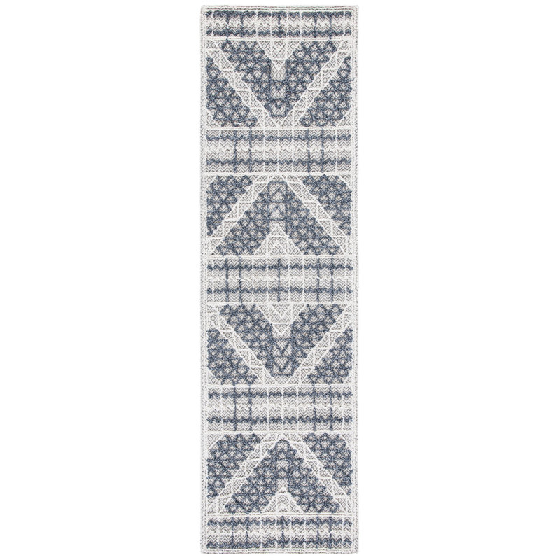 Contreras Hand Tufted Performance Geometric Rug, Runner 2'3" x 8'