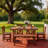 6-Piece Acacia Wood Outdoor Dining Set With Bench, Solid Patio Table And Chairs For Backyard, Deck & Garden-1334867293