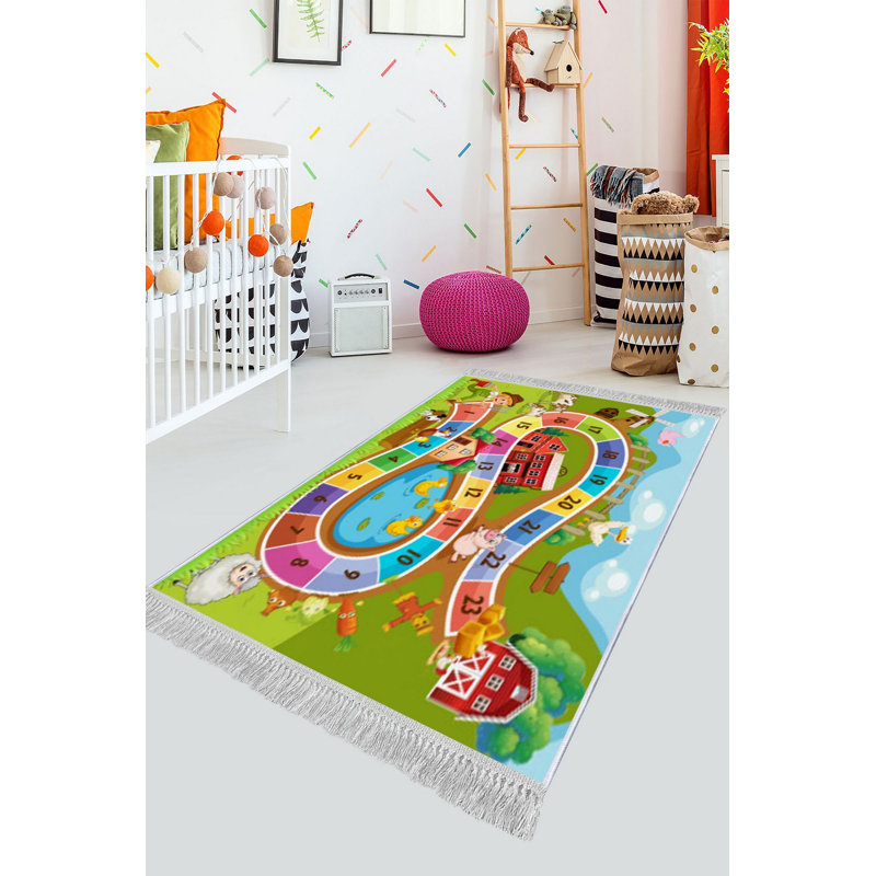 Evgeniya Green/Blue/Pink Rug, Rectangle 180 x 280cm