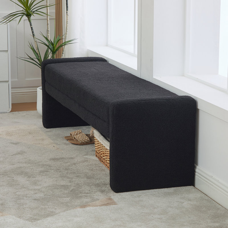 Banc rembourré Modern, Black, Black