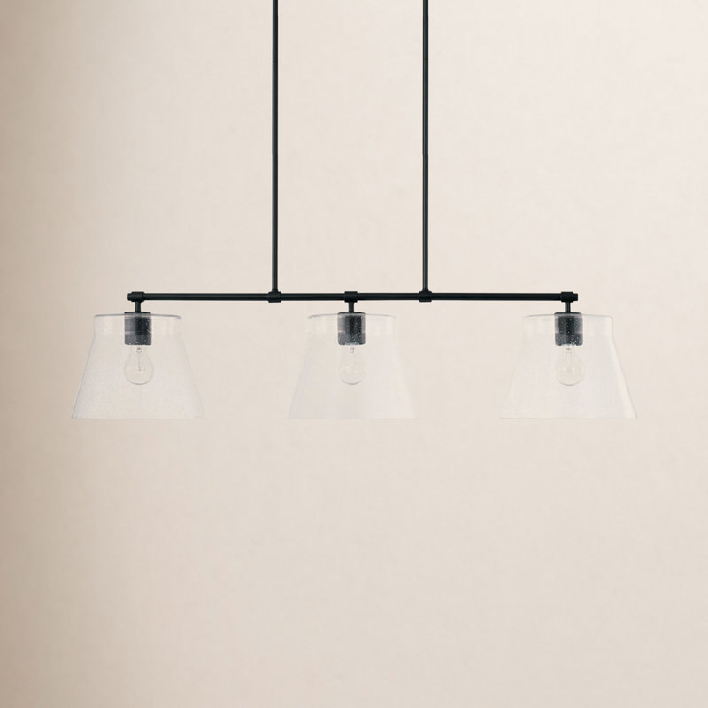 Alorie 3 - Light Kitchen Island Pendant, Matte Black