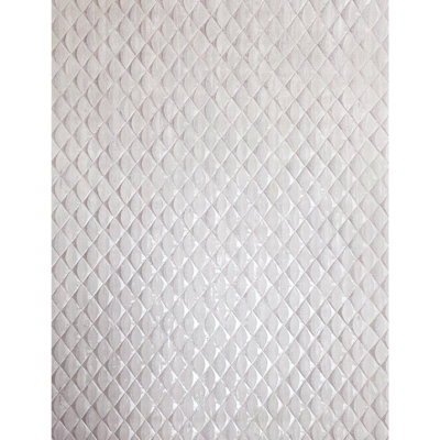 Beige Silver Glitter Faux Fabric Diamonds Textured Wallpaper Rolls