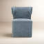 Sardinia Upholstered Dining Chair With Casters-116673860
