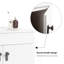 Meuble-lavabo de 30 po avec pieds en métal, avec cuve en céramique blanche, deux portes d'armoire à fermeture douce, bois massif, sans les robinets-102299651