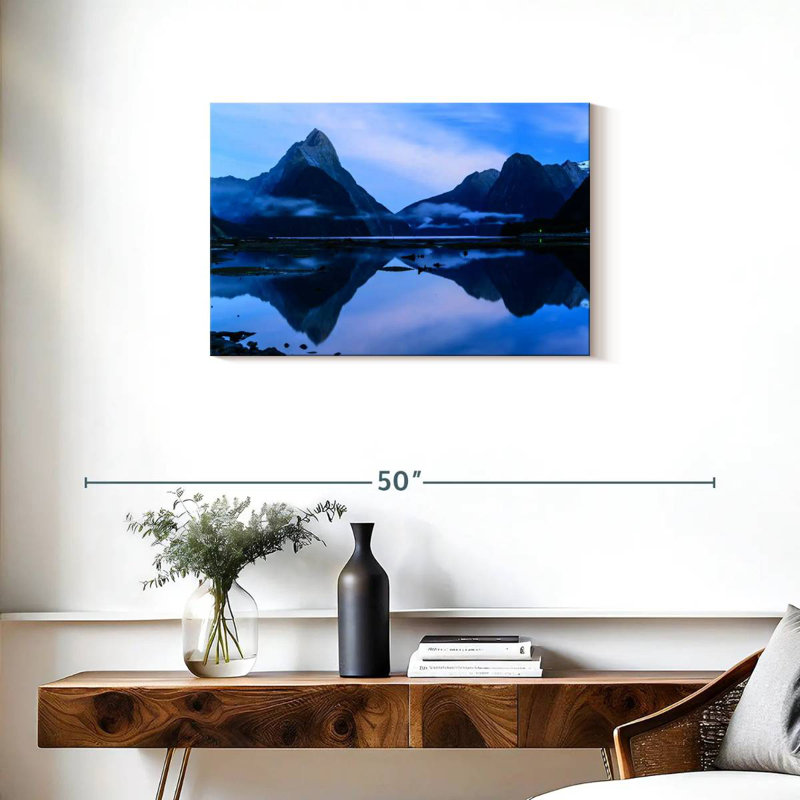 Nicci Mirrored Milford Sound, 20" H x 30" W