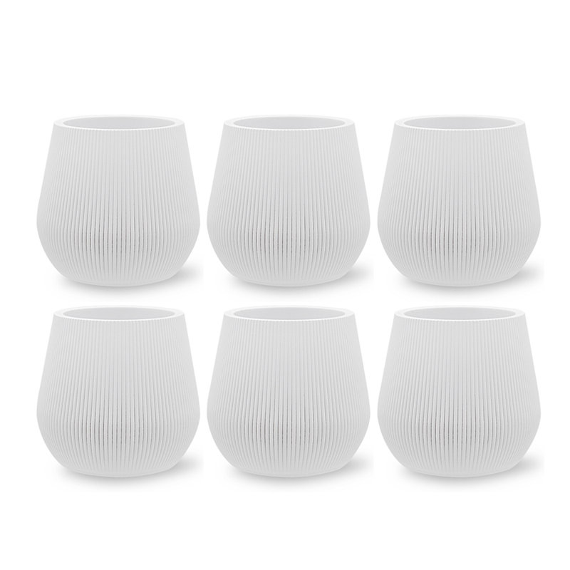 Brixen Polyresin Table Vase, White