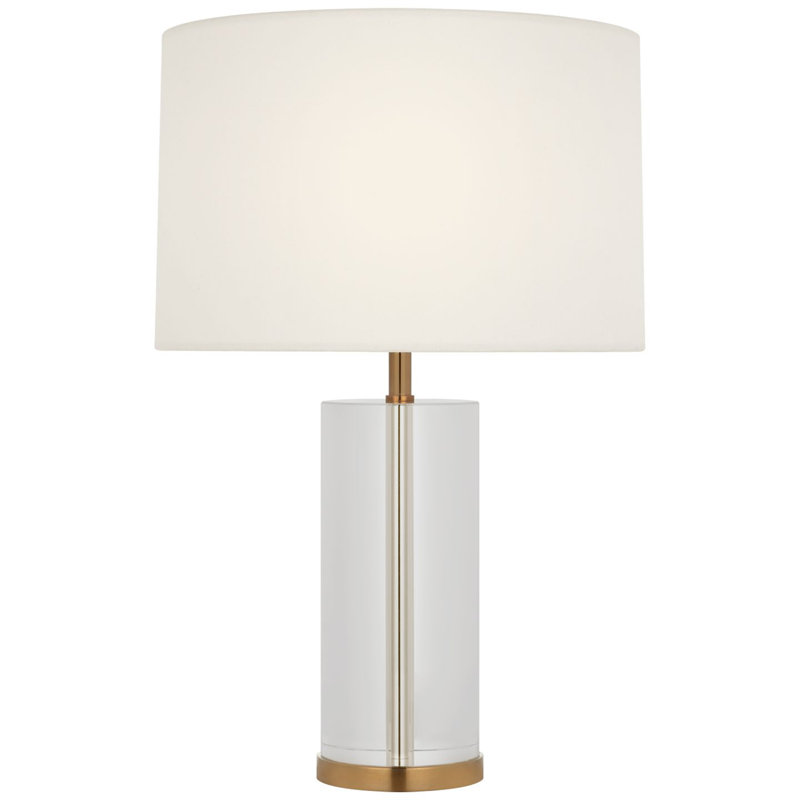 Lineham Cordless LED Table Lamp by AERIN, Clear/Hand Rubbed Antique Brass