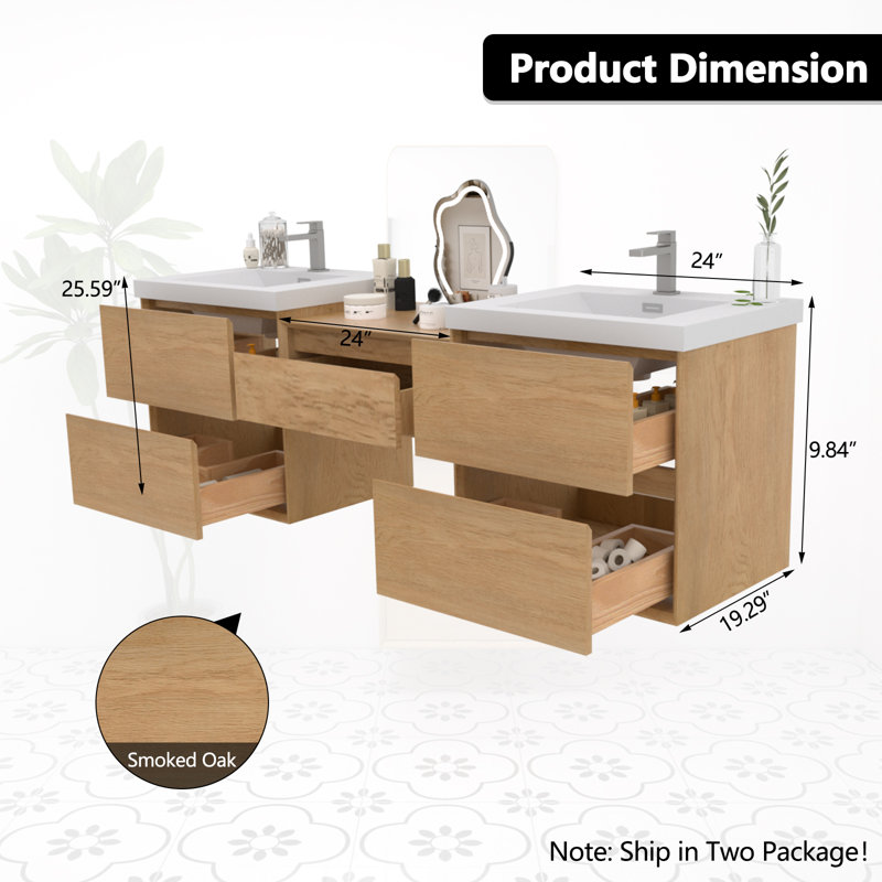 Ensemble de meuble-lavabo flottant 72 po Mellani