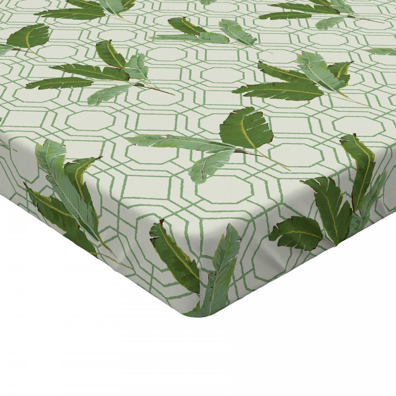 Drap-housse botanique à motif botanique, Grand