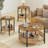Boho Living Room Table Set With Rattan Storage Shelf And Metal Frame, Round Coffee Table And 2 End Side Tables