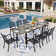 Sutiya Metal Patio Dining Set with Extendable Rectangular Table