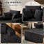 Fauteuil inclinable d'intérieur en velours côtelé sans assemblage avec siège large de 64,96 pouces pour le salon ou la chambre à coucher