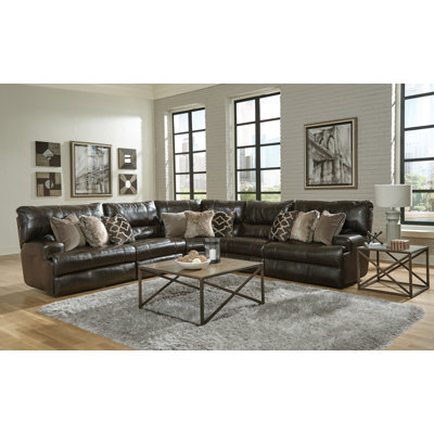 Zuriyah Upholstered Power Reclining Curved Sectional Symmetrical