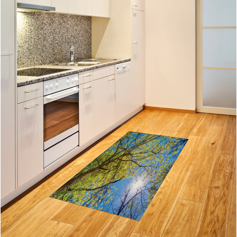Tapis décoratif long en fibres de polyester haute densité Scenery, Rectangle 2 pi 7 po x 5 pi