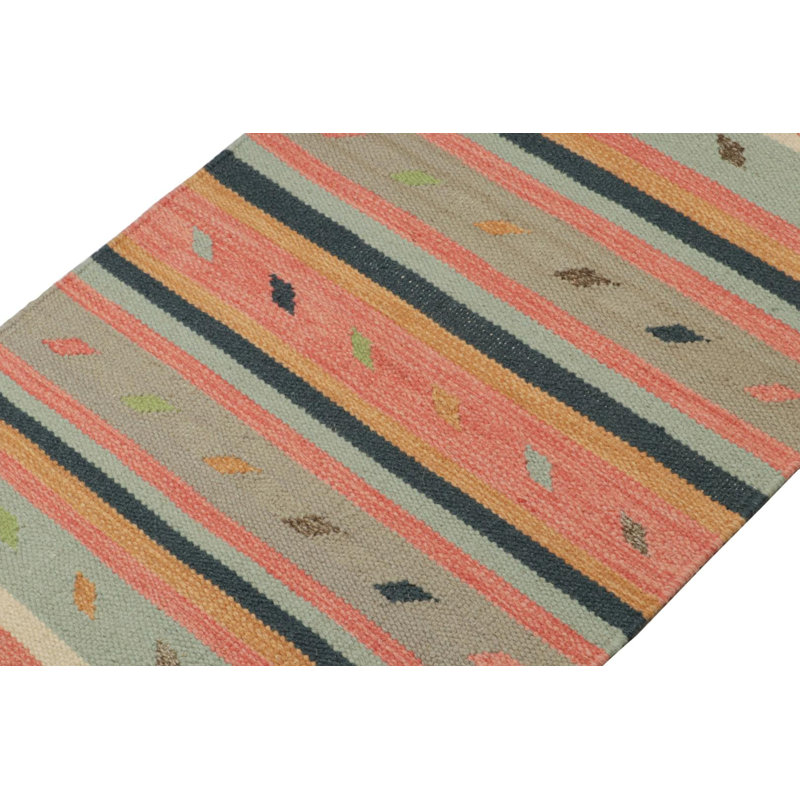 Hand Knotted Wool Area Rug in Red