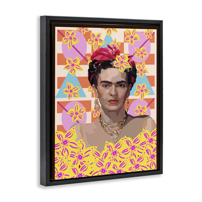 Cadre flottant Frida's Floral Journey, design par Lynnda Rakos